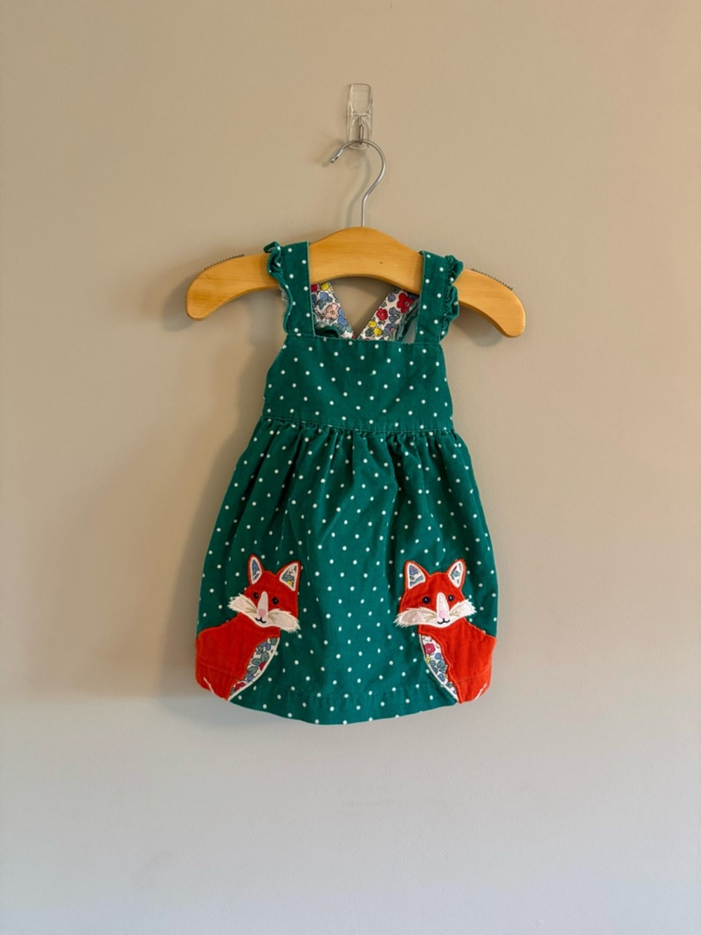Baby Boden Fox Pinnie - 3/6 mo